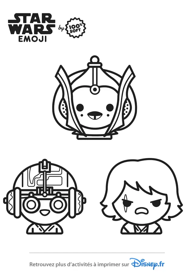 Coloriage Star Wars Emoji - Star wars à imprimer