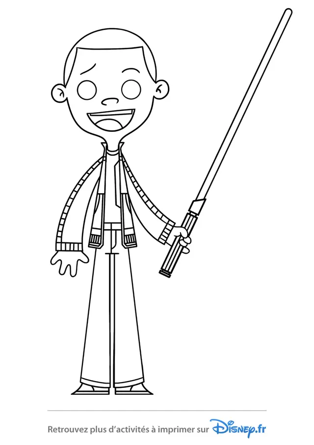 Coloriage Star Wars Finn - Star wars à imprimer