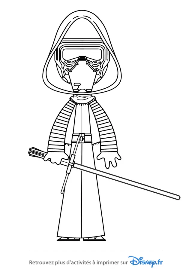 Coloriage Star Wars Kyloren - Star wars à imprimer