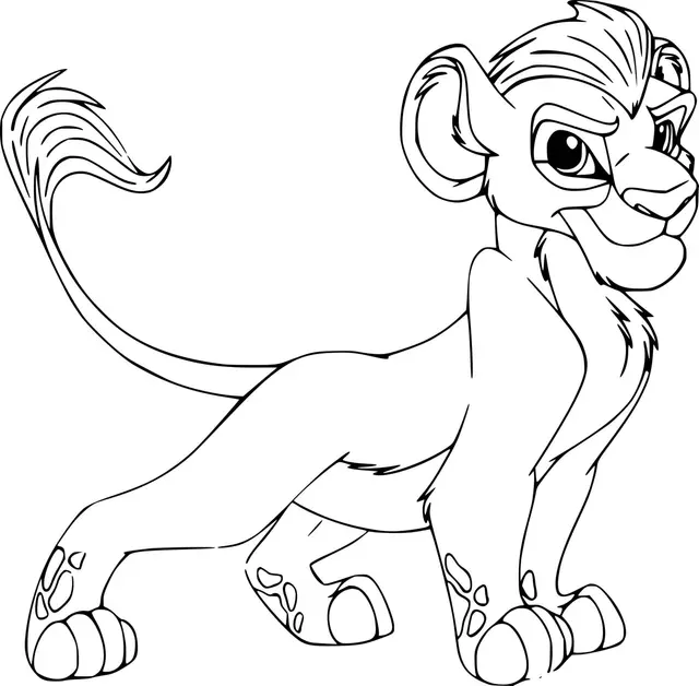 Coloriage Strong Kion - La Garde du Roi lion à imprimer