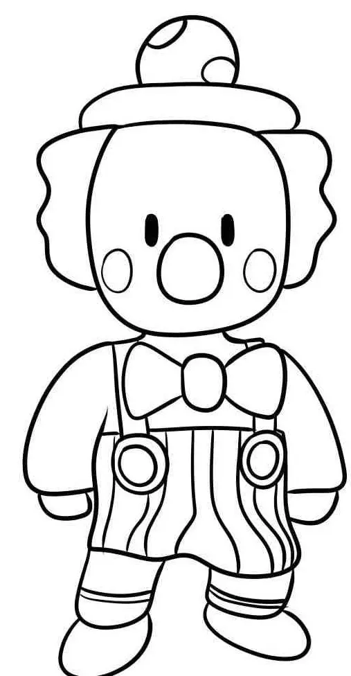 Coloriage Stumble Guys Clown Bozo - Stumble guys à imprimer