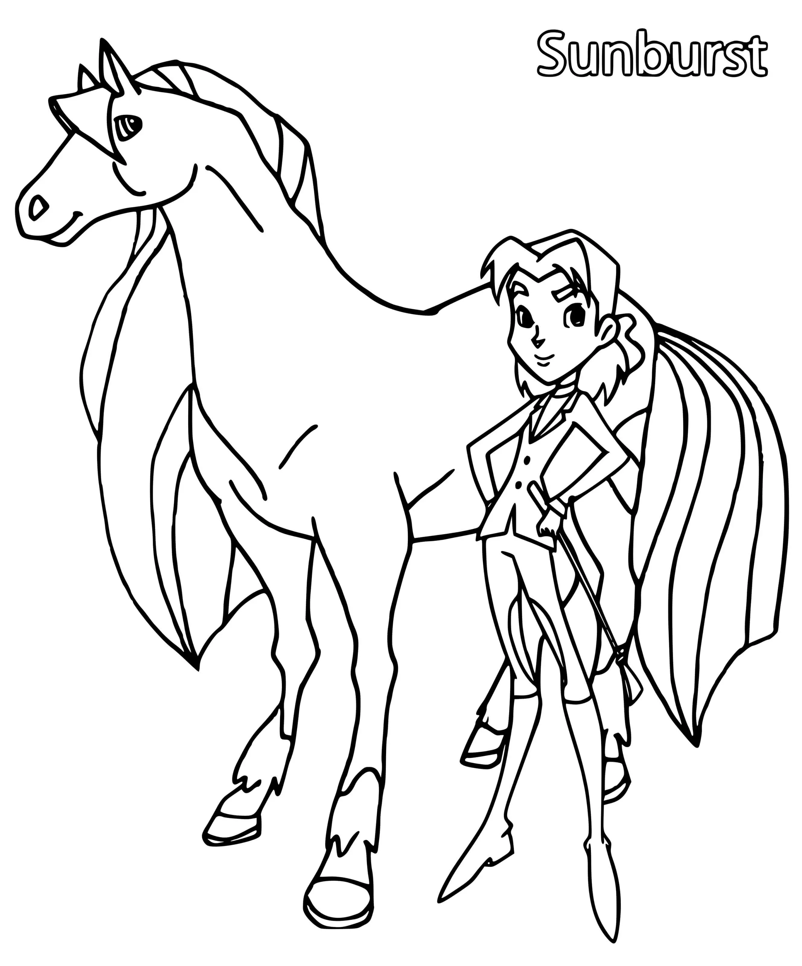 Coloriage Sunbrust Horseland - Horseland à imprimer