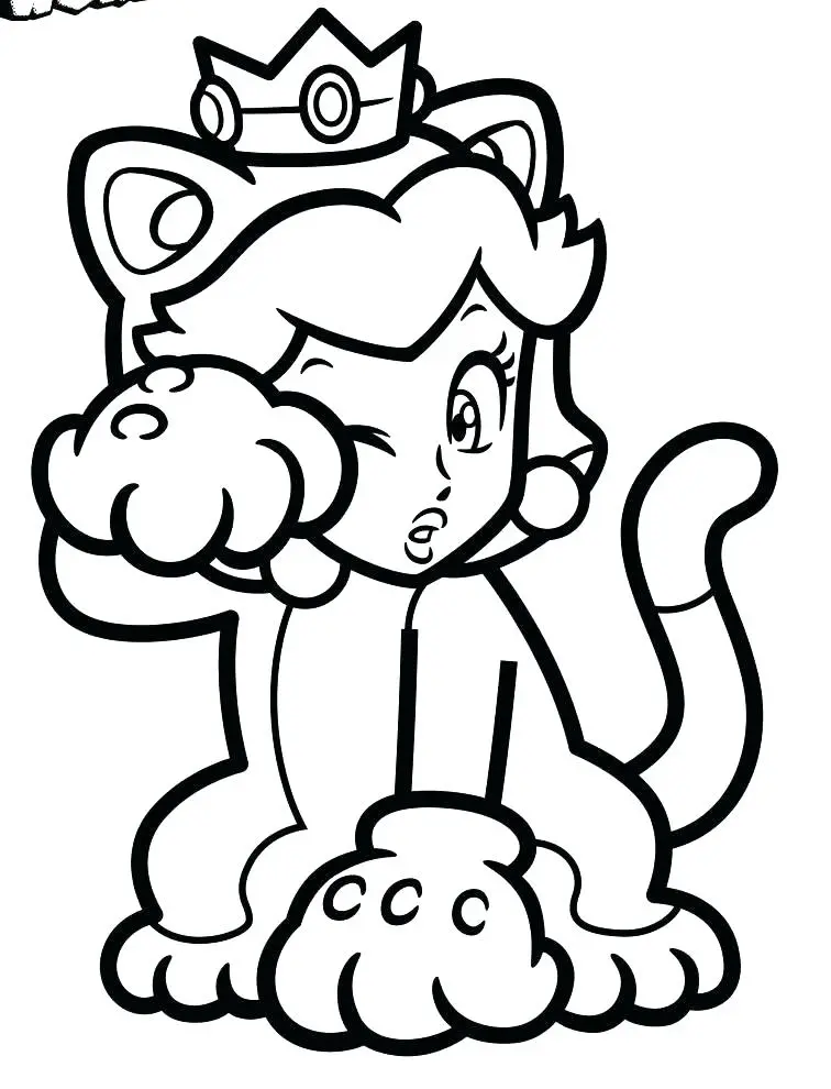Disegno di Super Mario 3D World – Principessa Peach da stampare