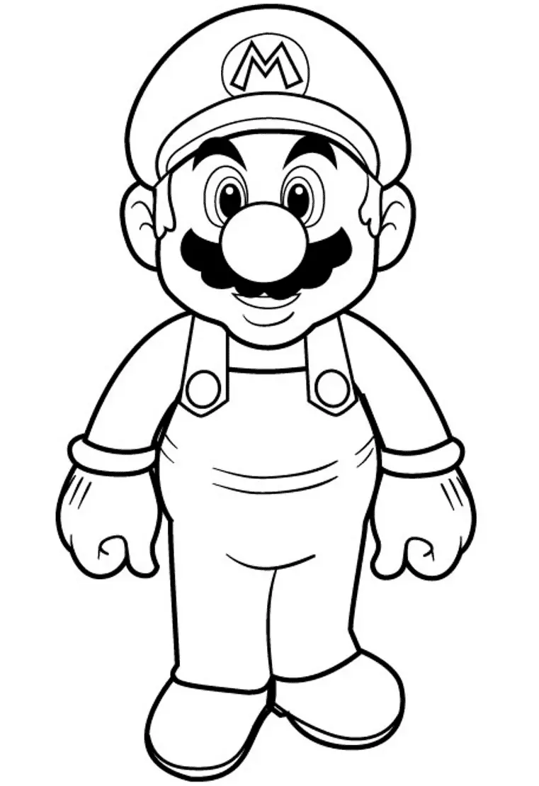 Disegno di Super Mario Bros HD da stampare