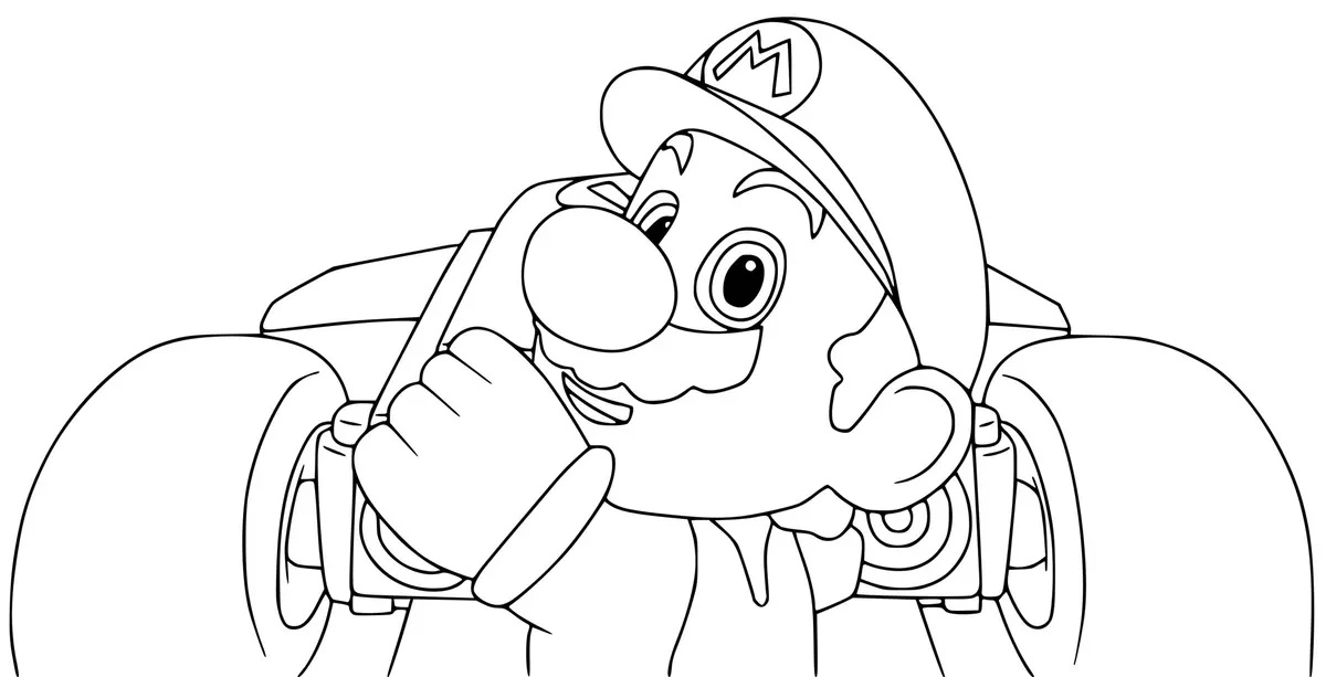 Disegno di Super Mario Kart Odyssey da stampare