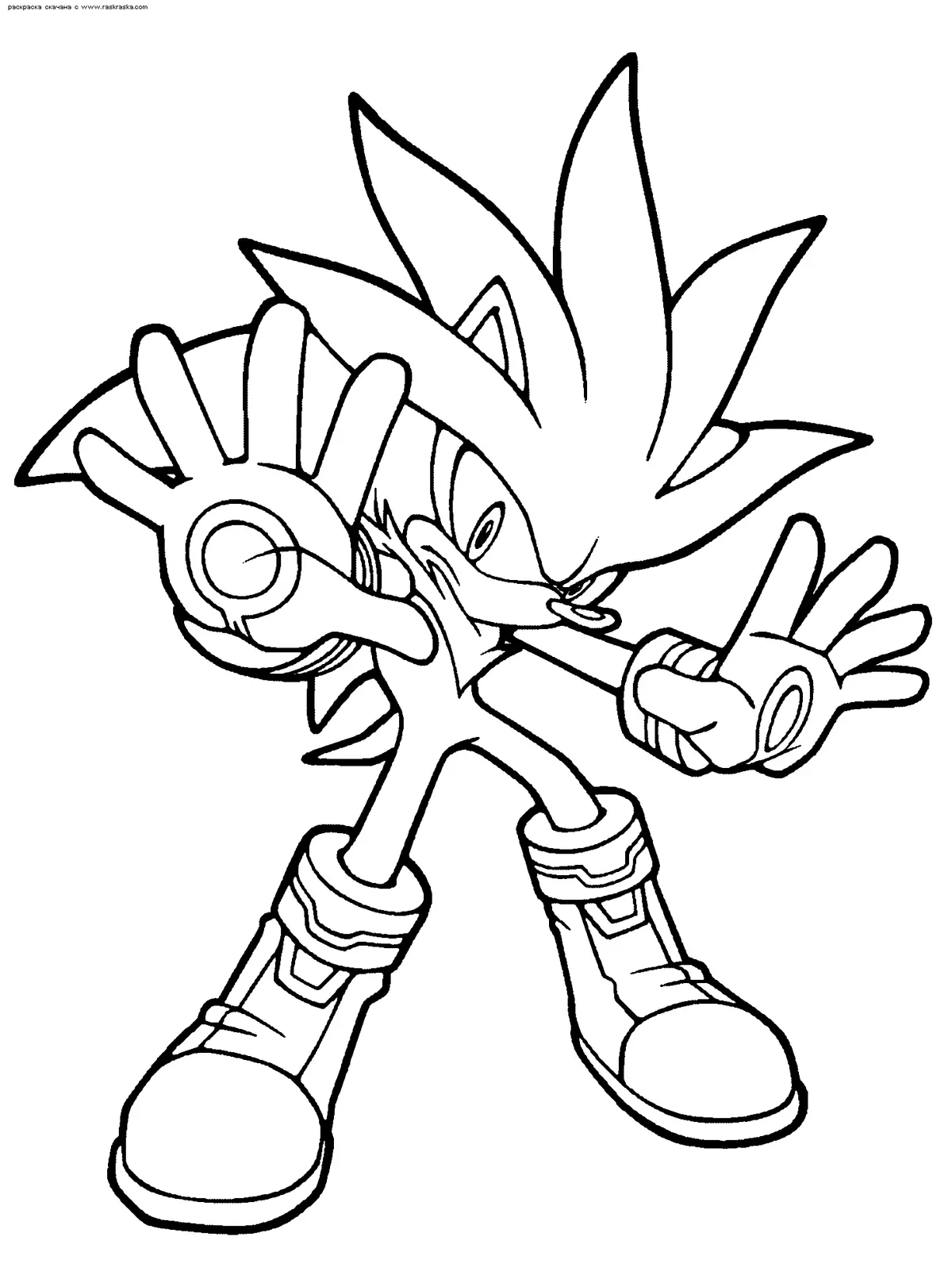 Super Sonic 7 coloring page to print