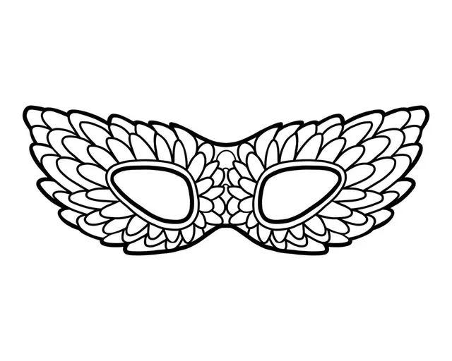 Coloriage Superbe Masque De Carnaval Mystere - Carnaval à imprimer