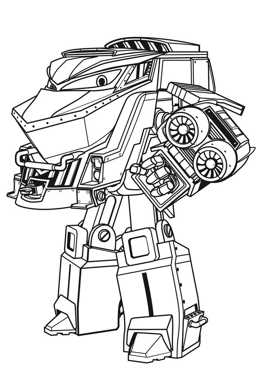 Ausmalbild Superber Robot Train zum Ausdrucken
