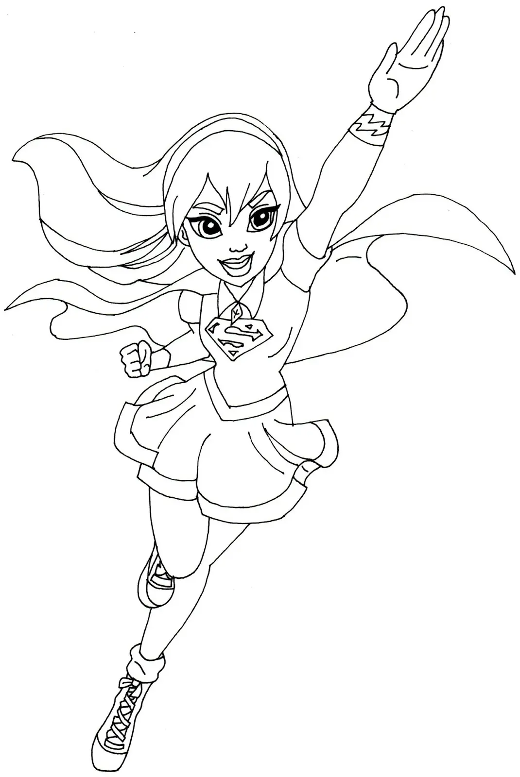Coloriage Supergirl Dc Super Hero Girls - DC Super Hero Girls à imprimer
