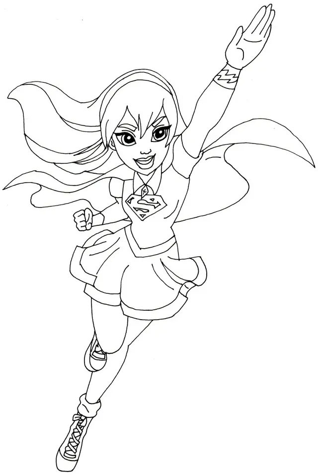 Coloriage Supergirl Dc Super Hero Girls - DC Super Hero Girls à imprimer