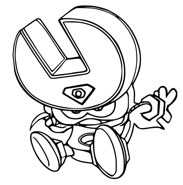 Coloriage Superzings Metal Crunch - Superzings à imprimer