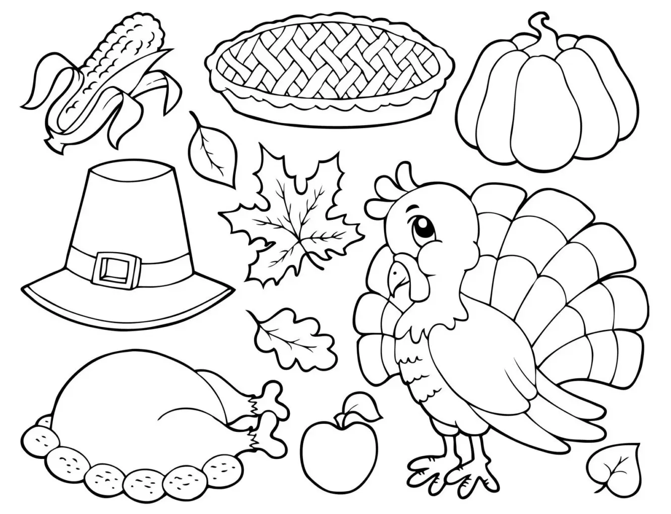 Coloriage Table Pour Actoin De Grace - Action de grâce à imprimer