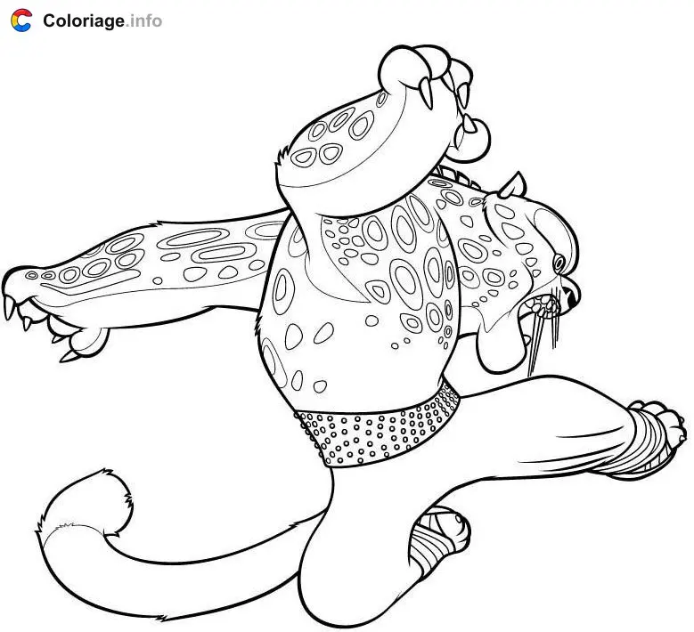 Tai Lung the Leopard coloring page to print