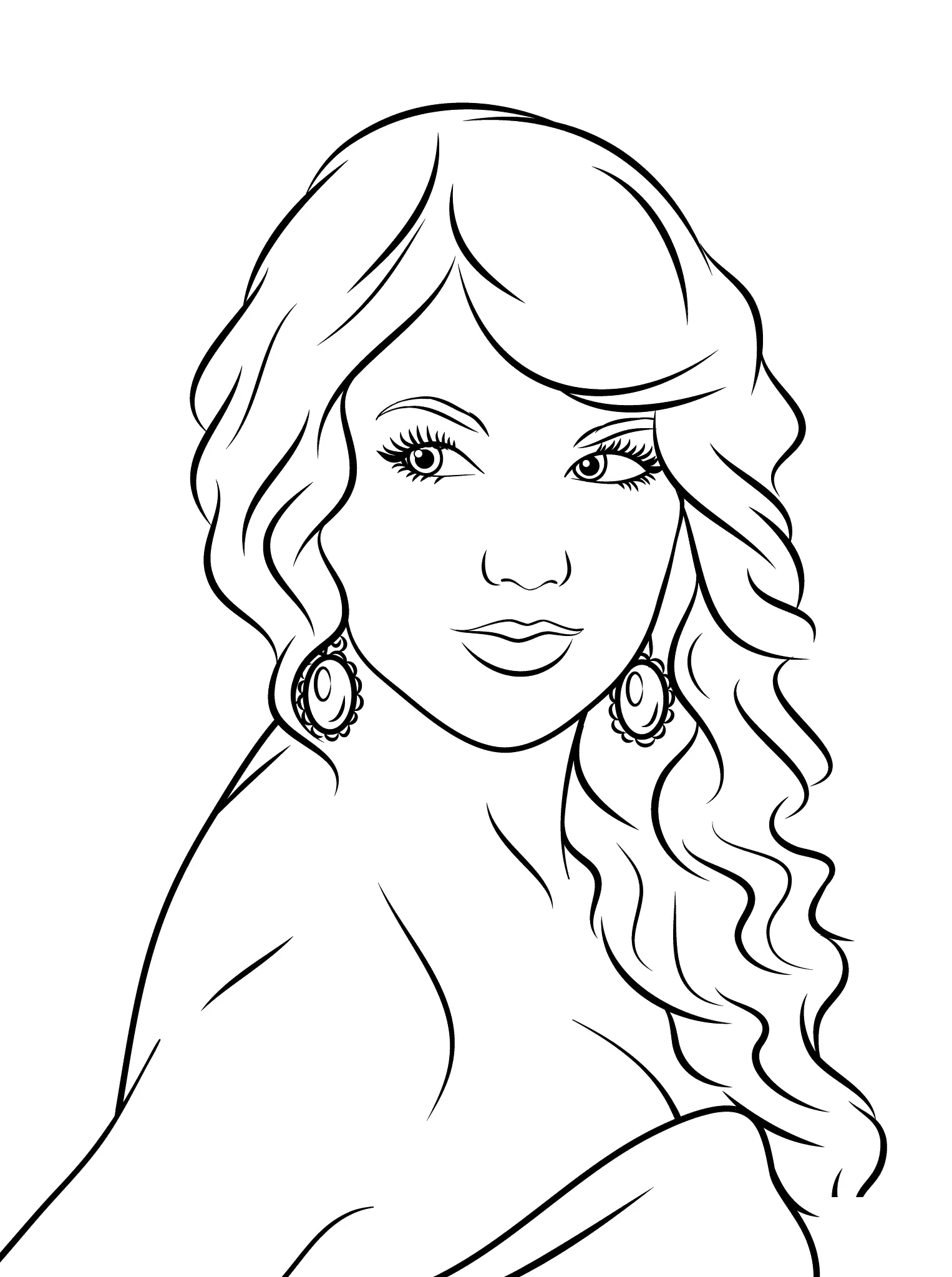 Coloriage Taylor Swift - Célébrité à imprimer