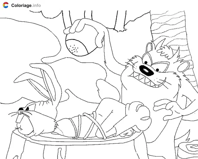 Desenho de Taz Pulando para colorir
