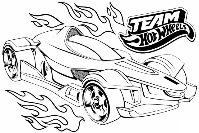 Dibujo de Team Hot Wheels para colorear