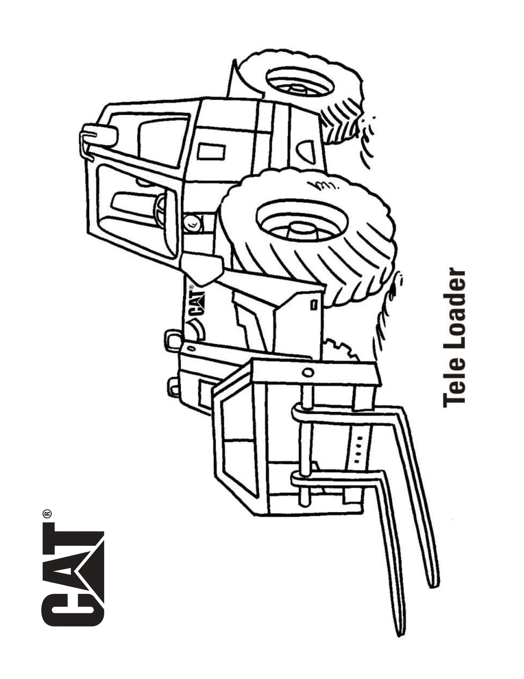 Coloriage Télé Loader Camion - Camion à imprimer
