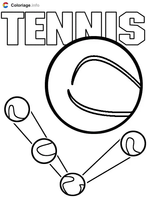 Tennis coloring page to print