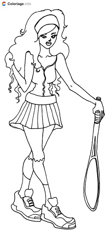 Tennis Player coloring page to print