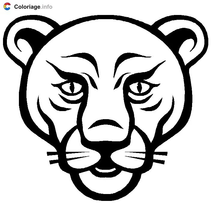 Lioness Head coloring page to print