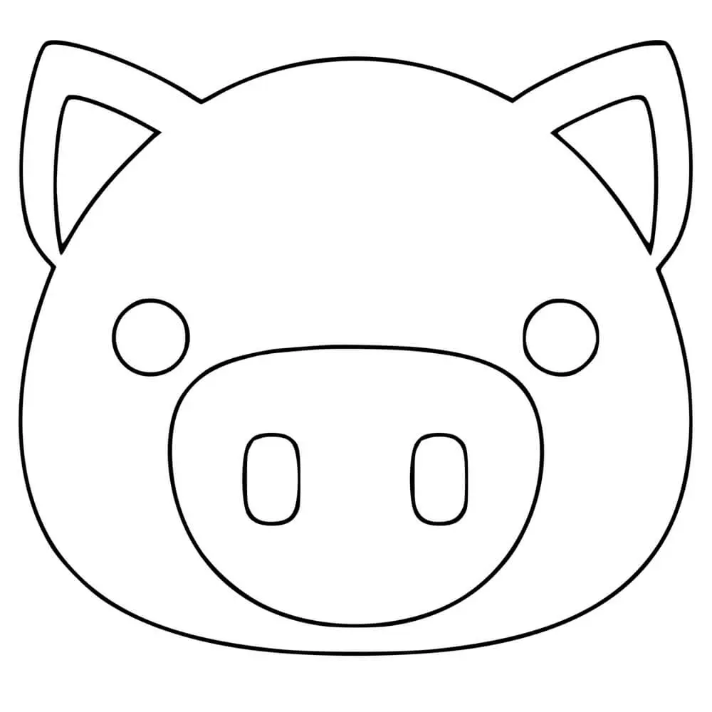 Pig Face coloring page to print