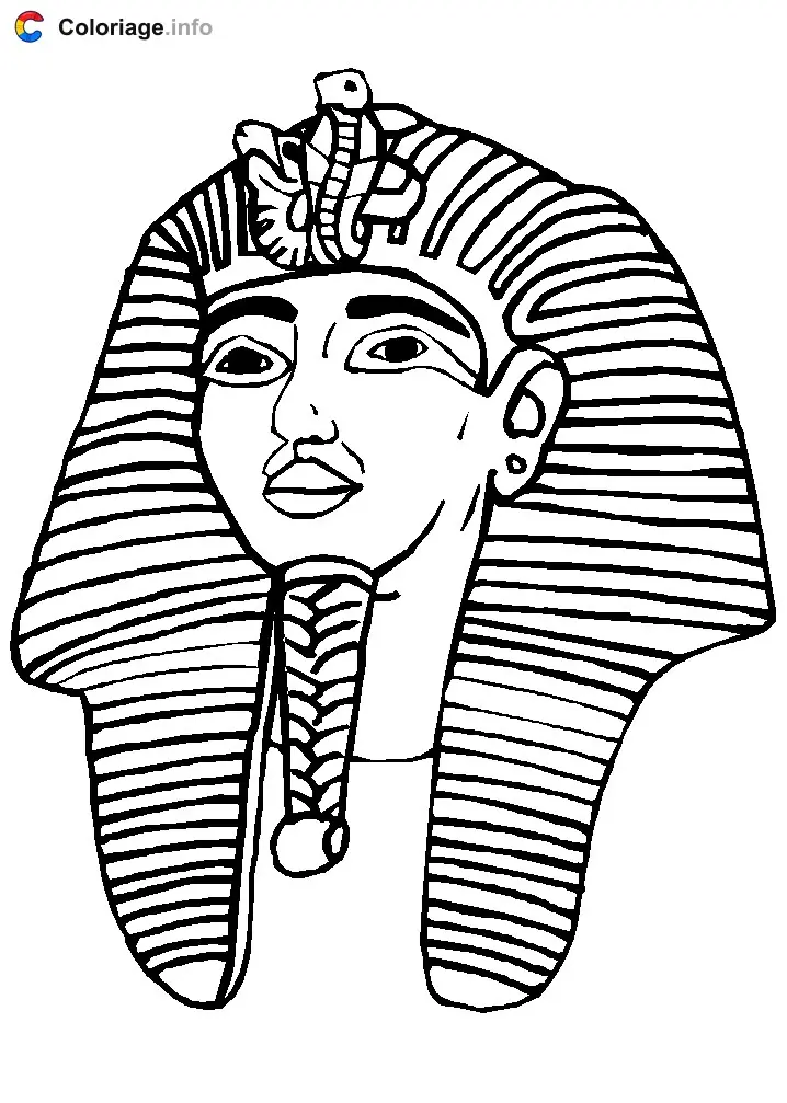 Pharaoh Head coloring page to print