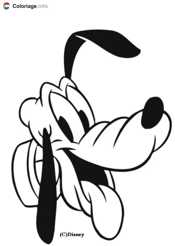 Pluto's Head coloring page to print
