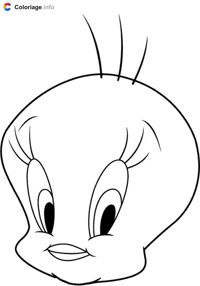 Tweety Head coloring page to print