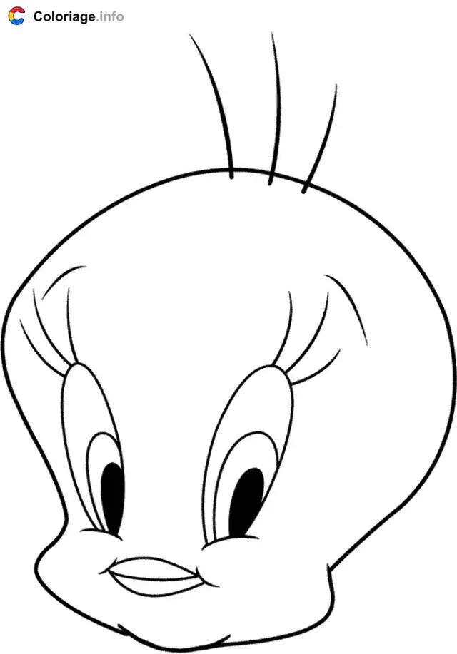 Tweety Head coloring page to print
