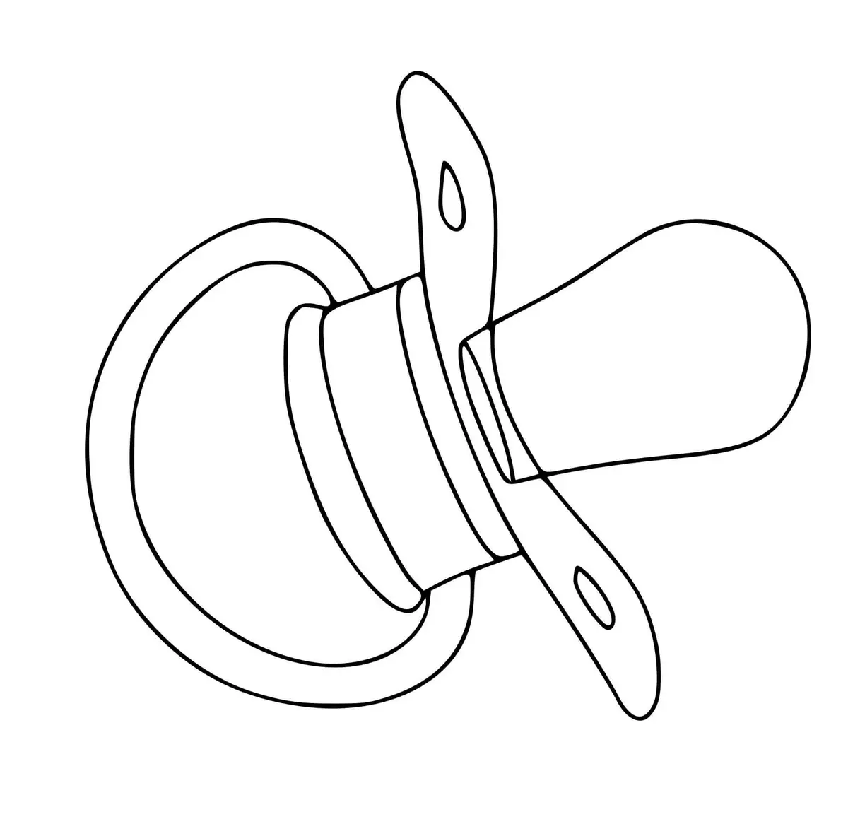 Baby Pacifier coloring page to print