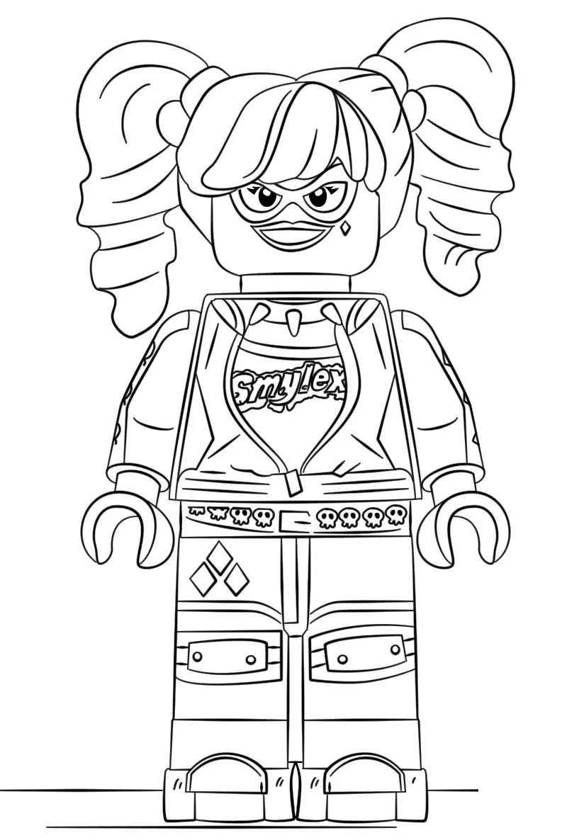 Coloriage The Lego Batman Harley - Harley quinn à imprimer