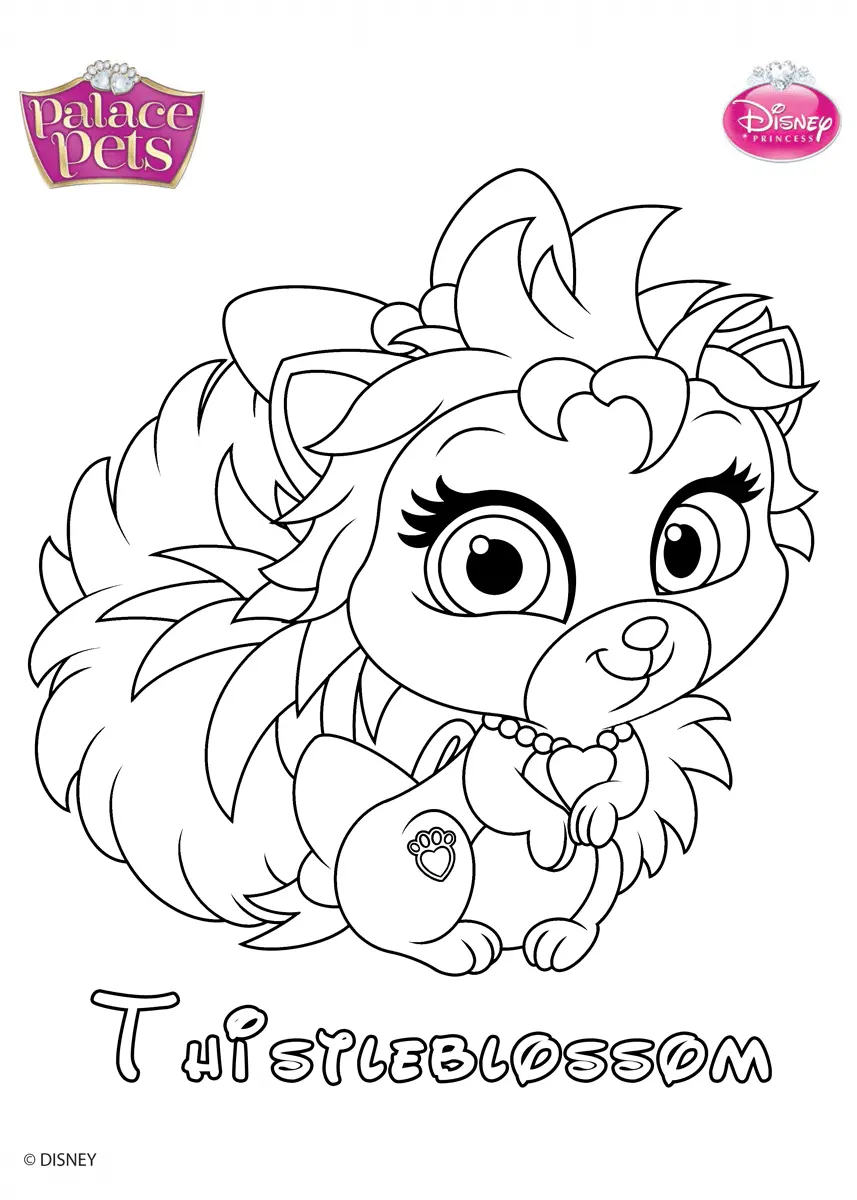 Coloriage Thistleblossom Princess Disney - Palace pets à imprimer