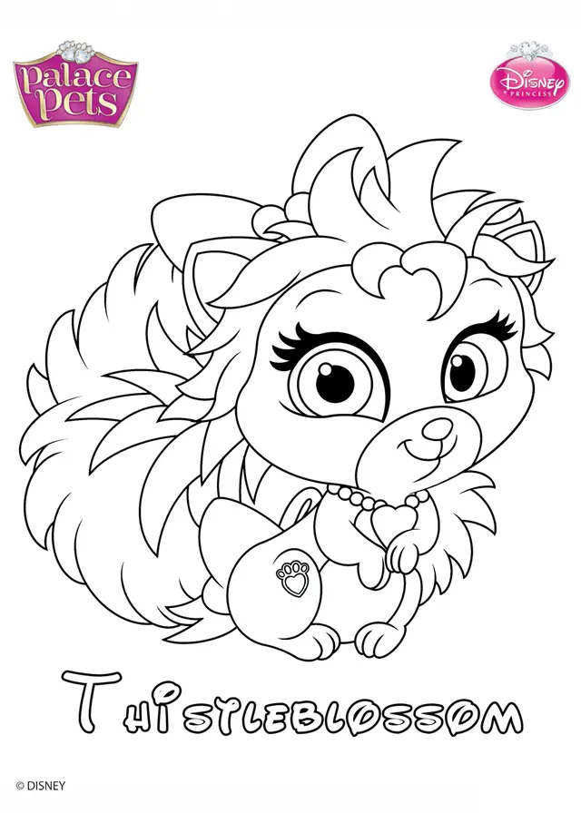 Ausmalbild Thistleblossom Prinzessin Disney Palace Pets Ausmalbilder zum Ausdrucken
