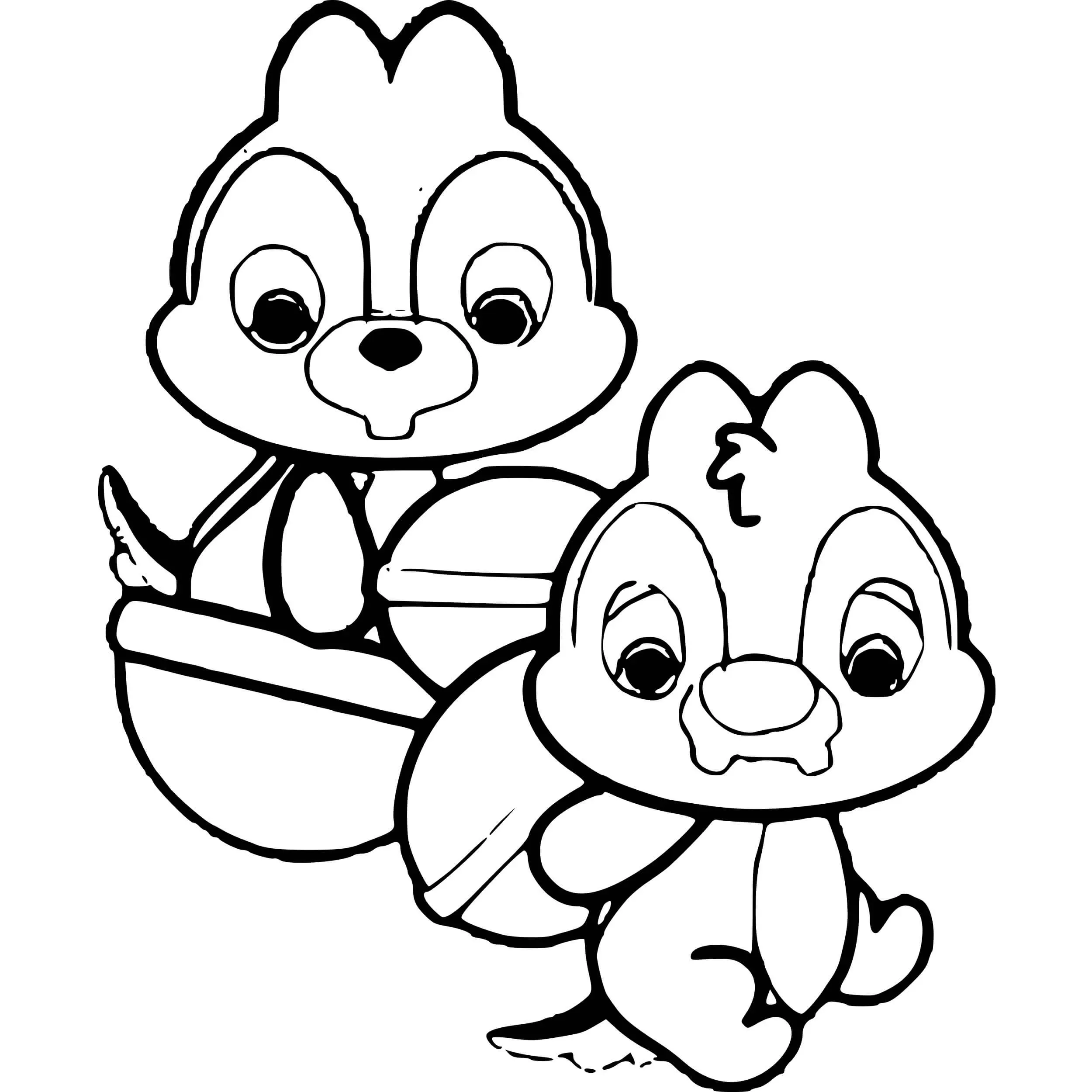 Coloriage Tic Et Tac - Disney bébé à imprimer