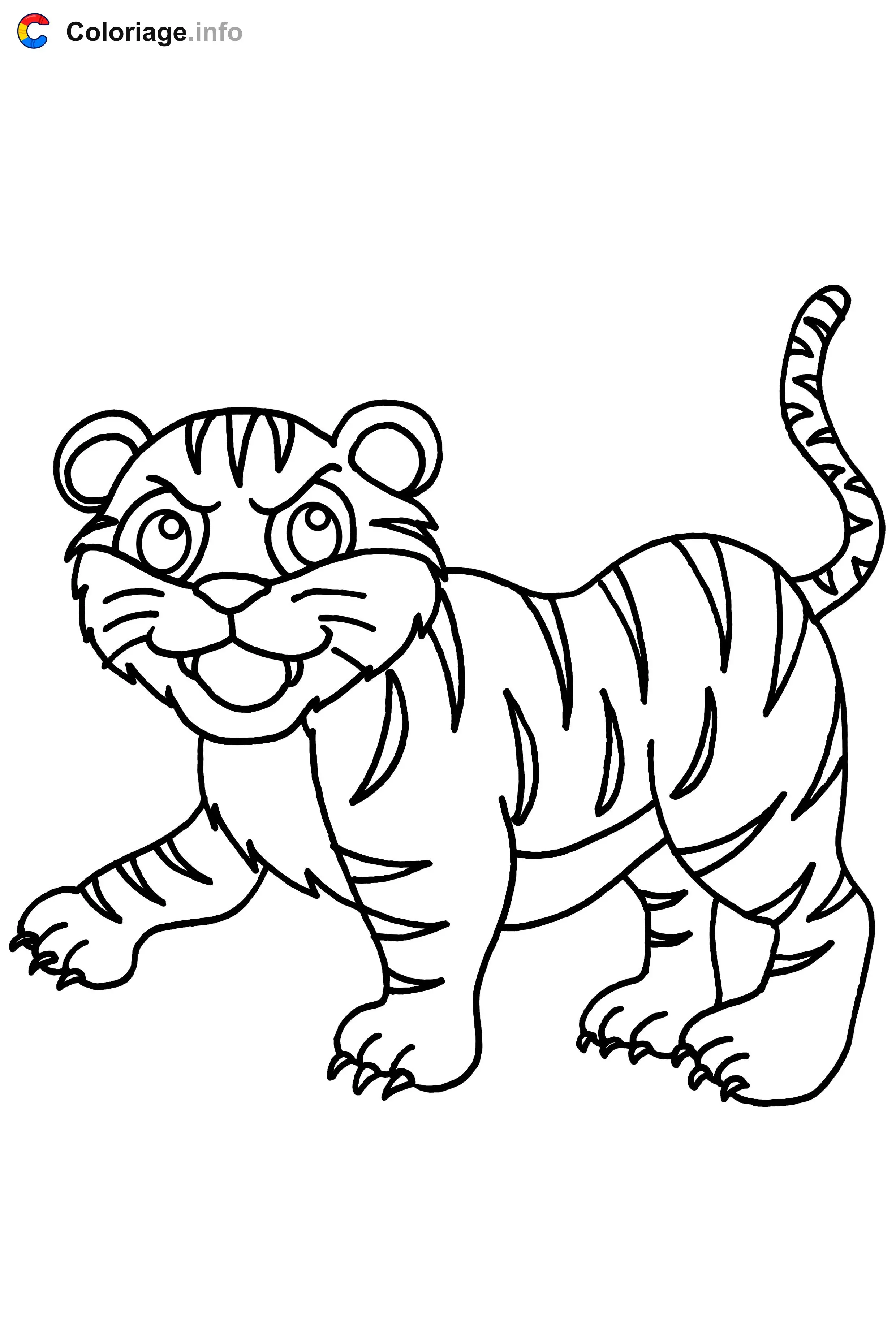 Bengal Tiger coloring page to print