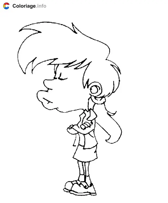 Desenho de Titeuf com sua mecha rebelde para colorir