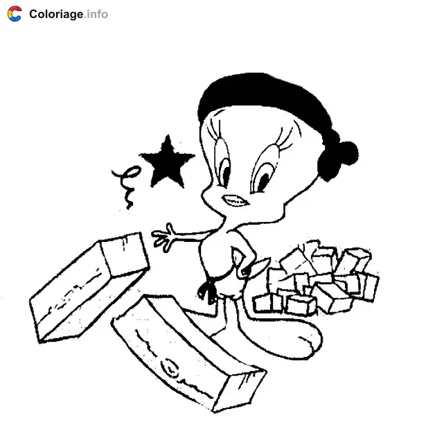 Tweety the Karate Kid coloring page to print