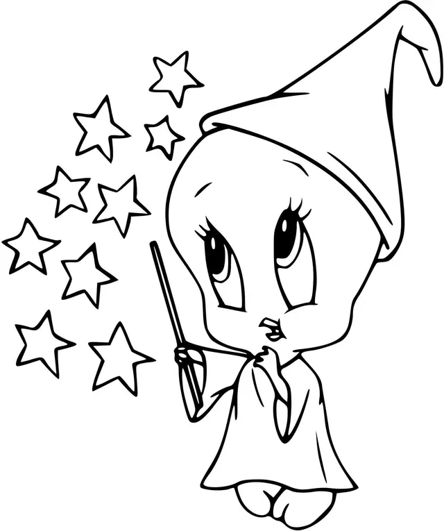 Coloriage Titi Le Magicien - Titi à imprimer