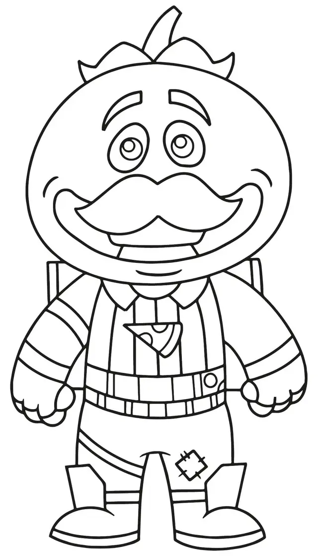 Coloriage Tomato Head - Fortnite à imprimer
