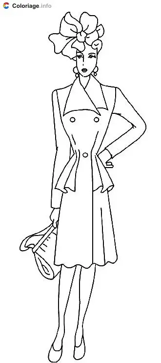 Coloriage Top modèle - Métiers & Vie quotidienne à imprimer
