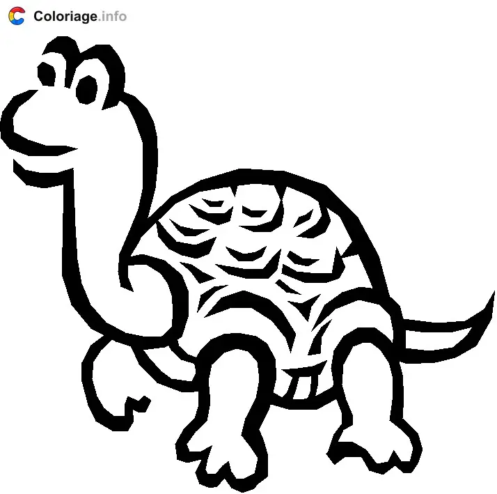 Long-Necked Turtle coloring page to print