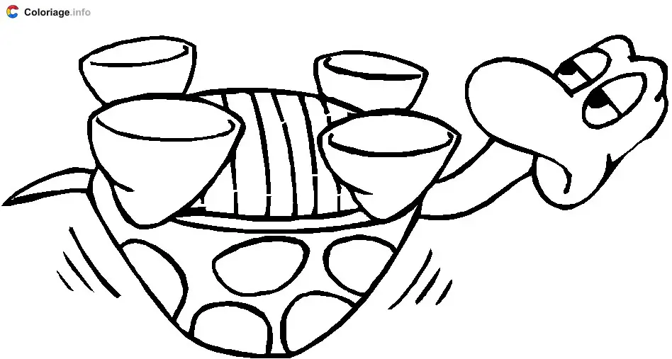 Turtle on Its Back coloring page to print