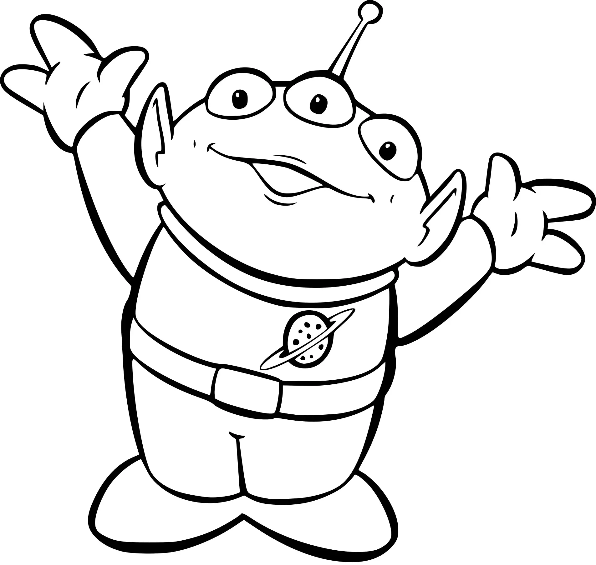Coloriage Toy Story Alien - Toy story à imprimer