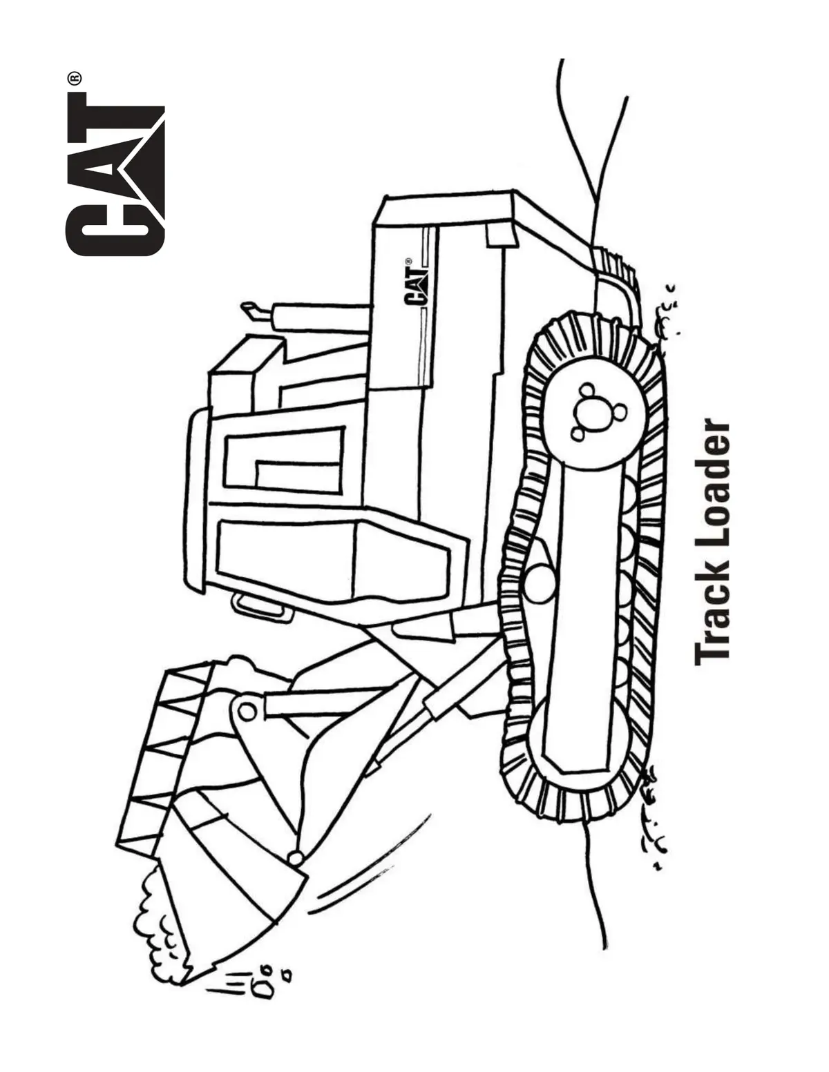 Ausmalbild Track Loader Caterpillar Ausmalbild zum Ausdrucken