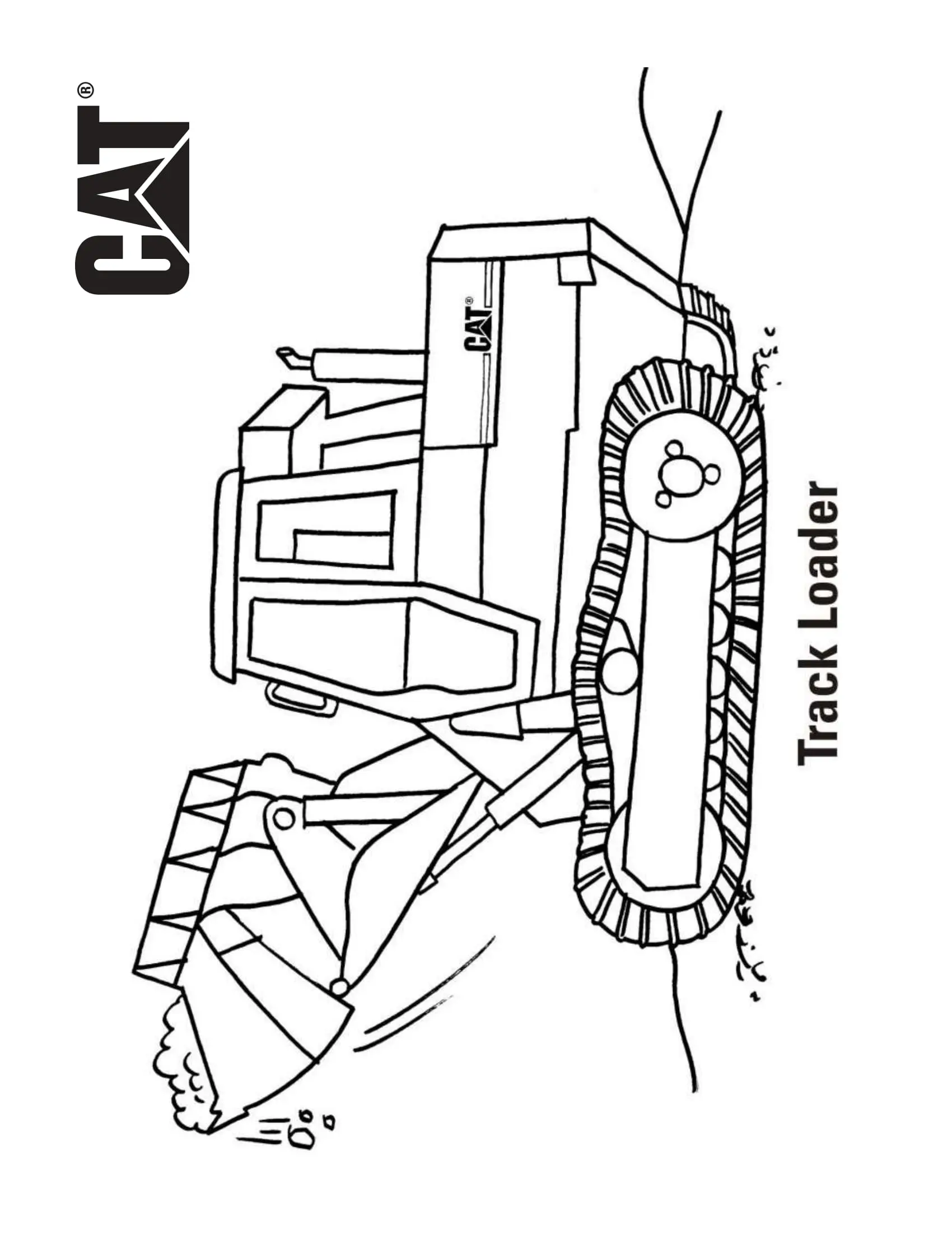 Coloriage Track Loader Camion Caterpillar - Camion à imprimer