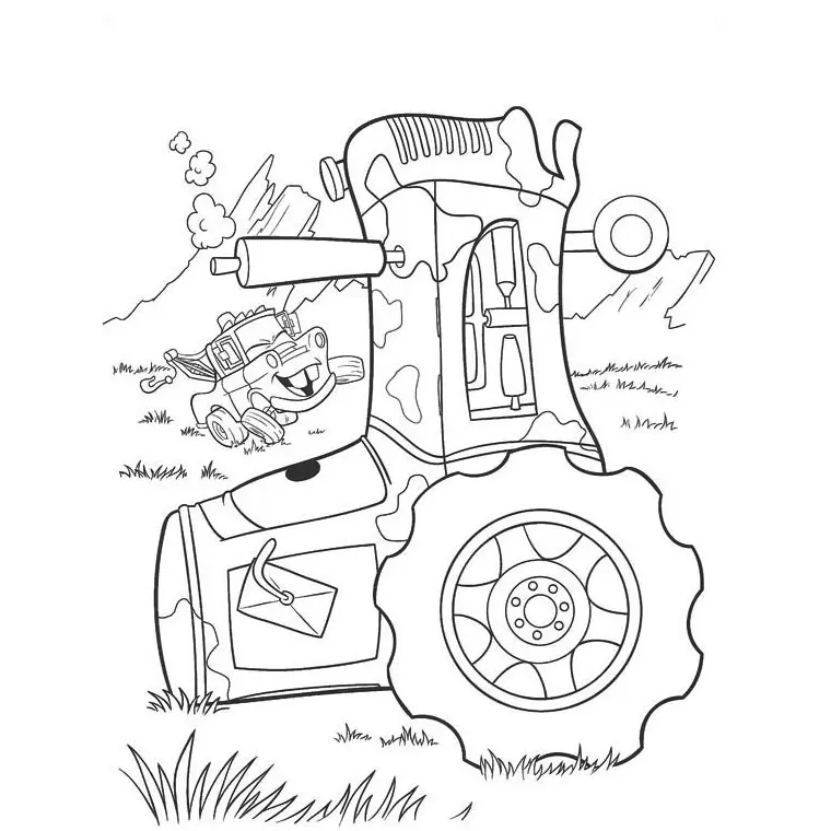Coloriage Tracteur Cars - Cars à imprimer