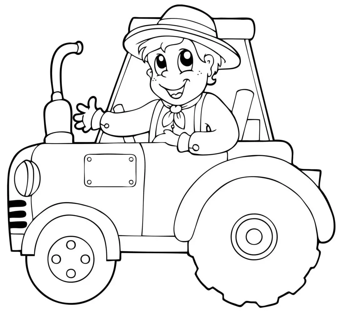 Coloriage Tracteur Pour Action De Grace - Action de grâce à imprimer