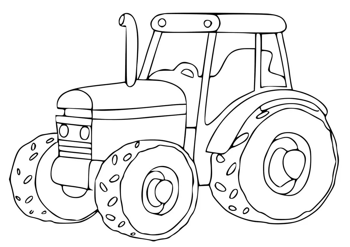 Tractor coloring page to print