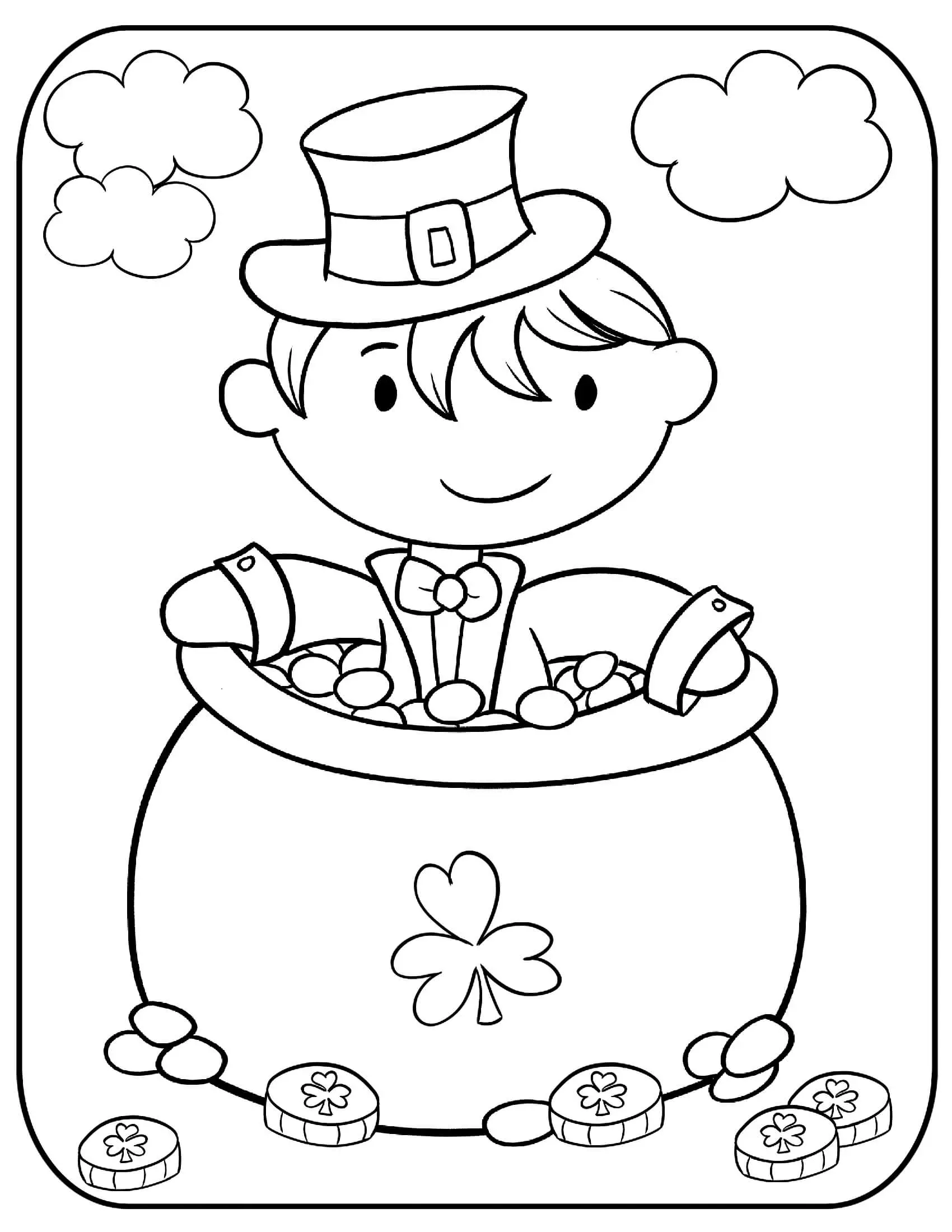 Coloriage Tradition Irlandaise Saint Patrick - Saint Patrick à imprimer