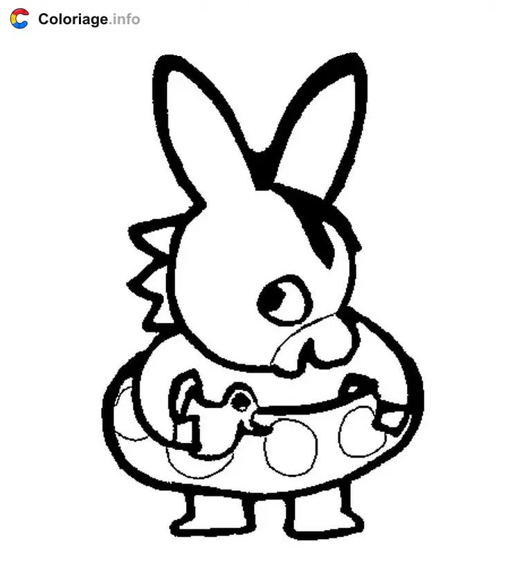 Trotro Loves the Pool coloring page to print